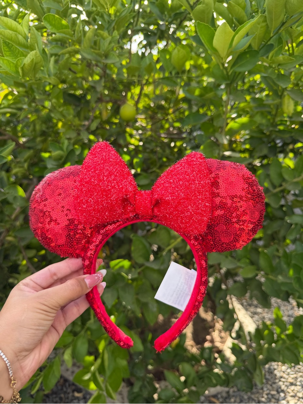 Red Sequin Minnie Ears Headband